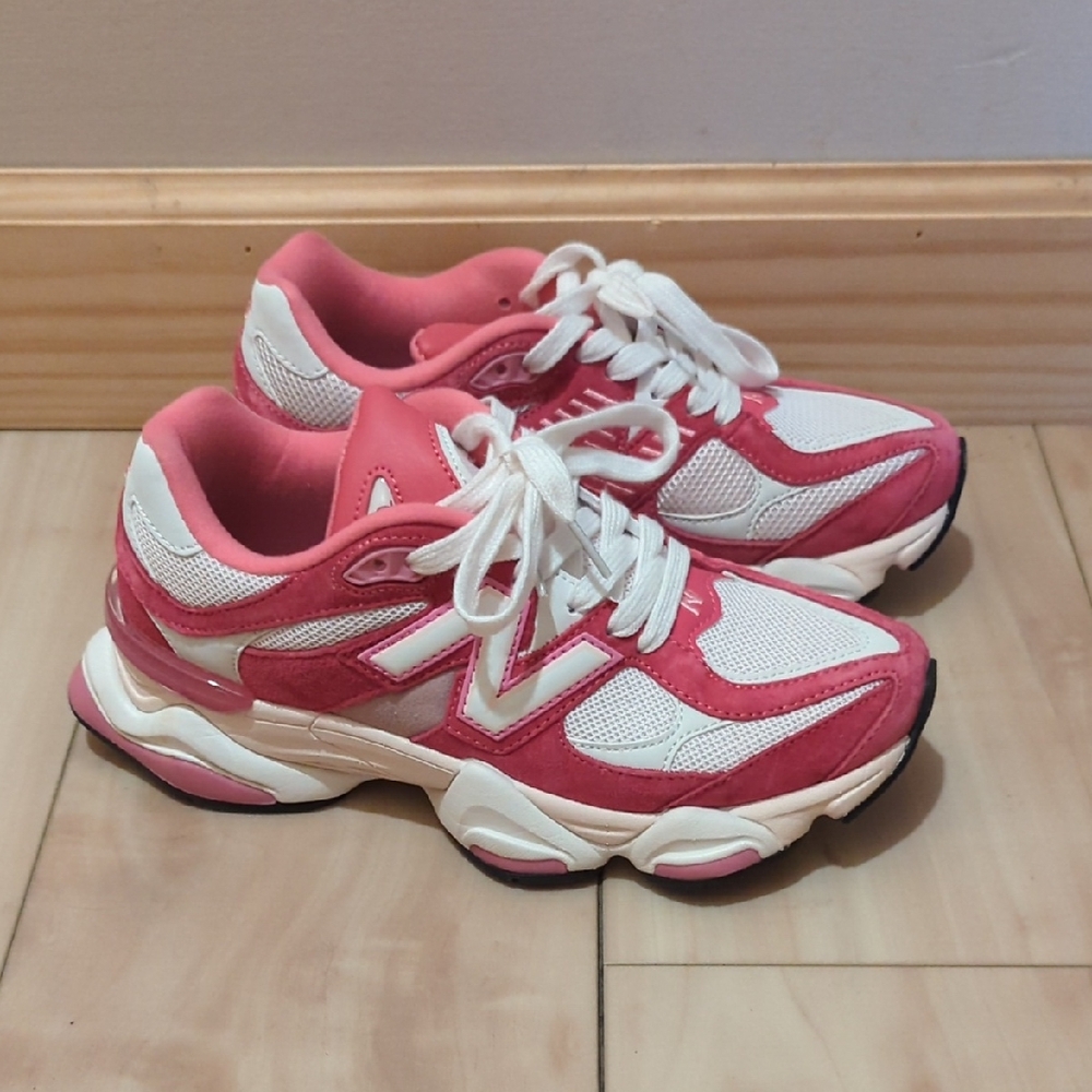 Women's Pink and White Sneakers